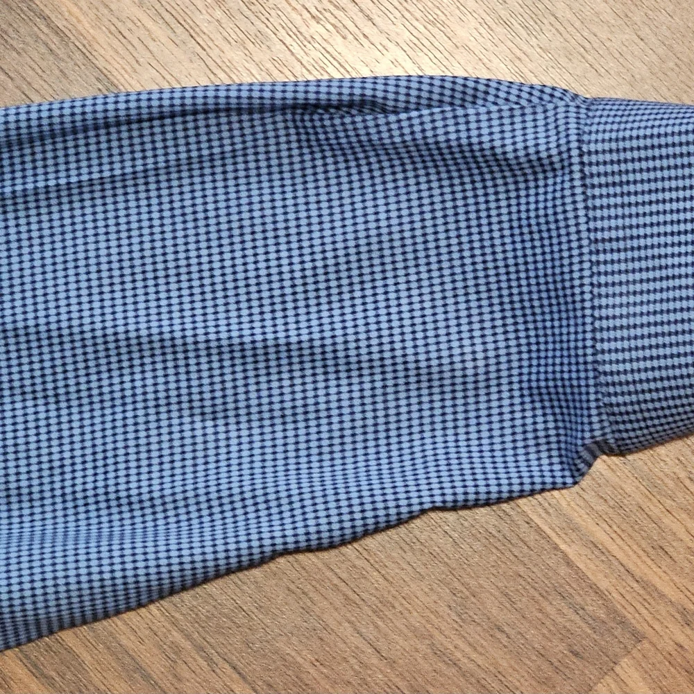 BEN SHERMAN mens skim-fit stretch dress shirt SIZE 17x35 COLOR BLUE LXL15 - Picture 3 of 15